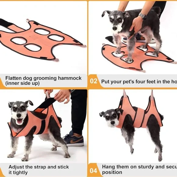 Adjustable Orange Dog Harness - Picture 4 of 5